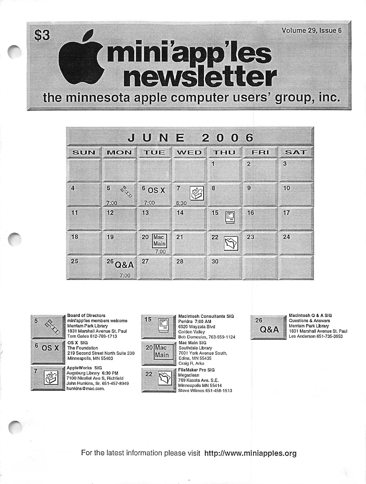 Mini'app'les Newsletter — June 2006