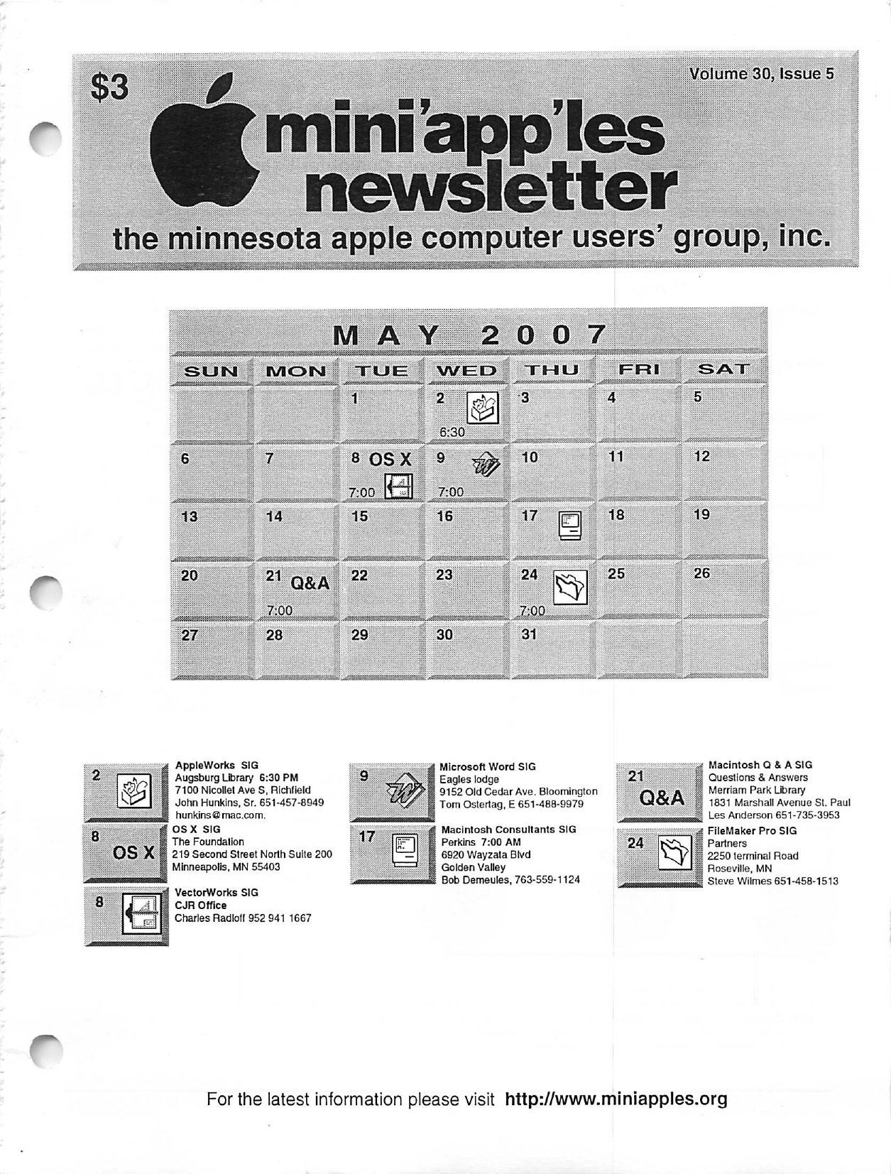 Mini'app'les Newsletter — May 2007