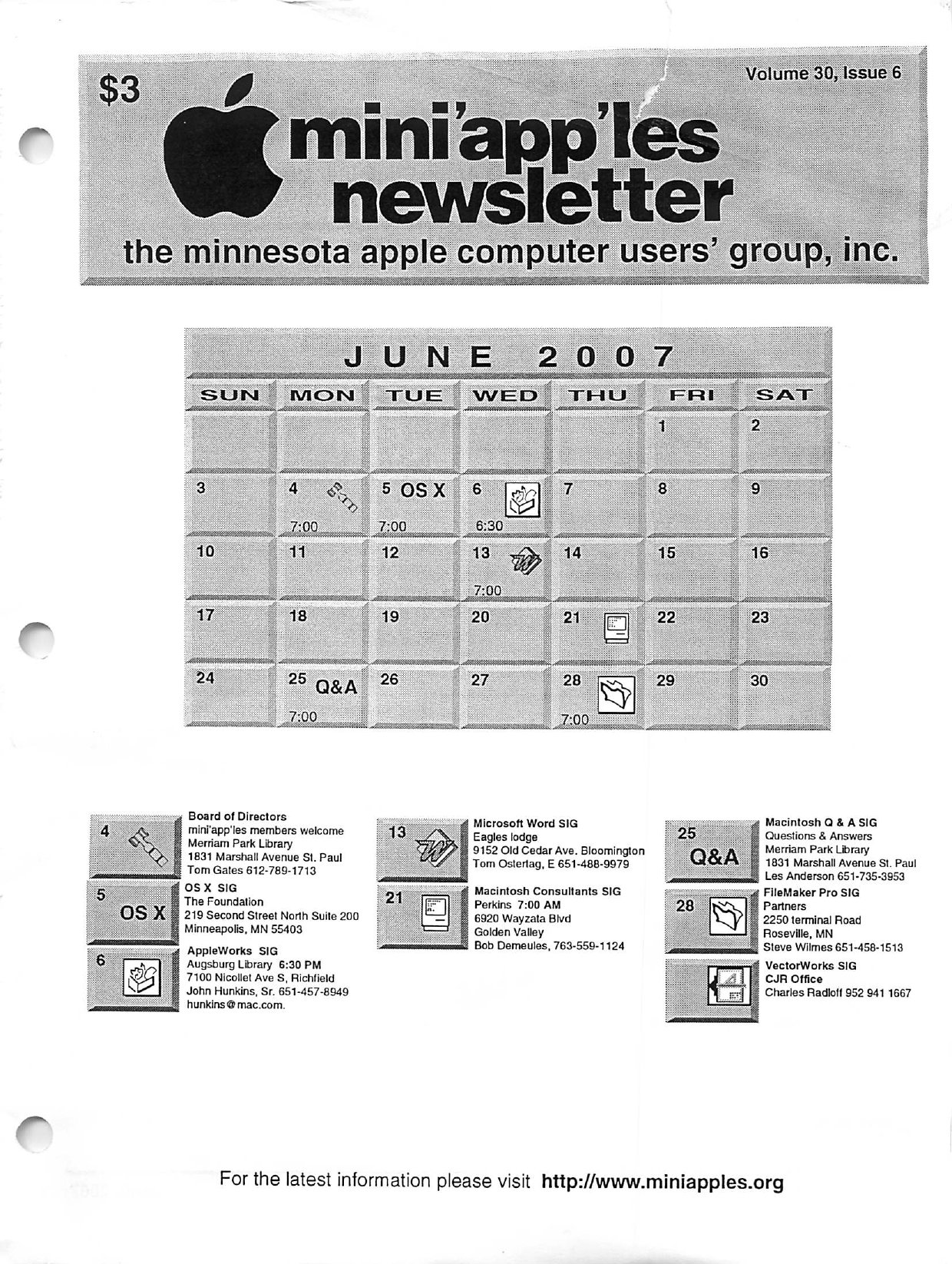 Mini'app'les Newsletter — June 2007