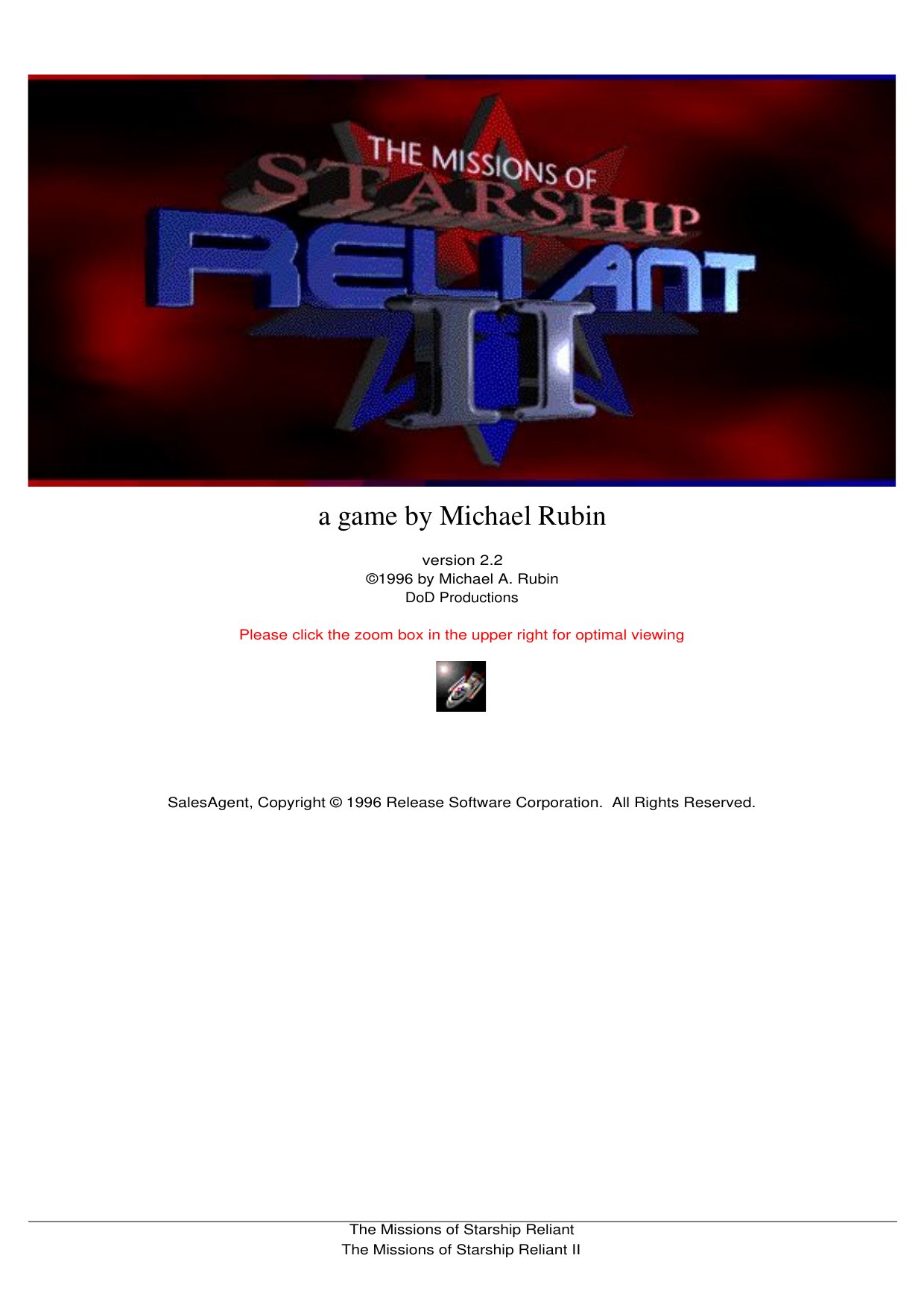 Missions Of The Reliant Manual 0
