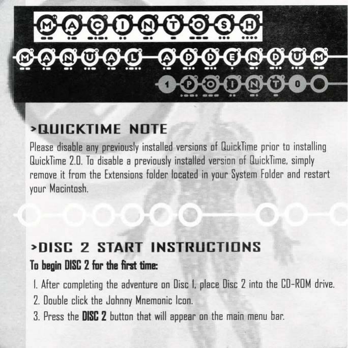 Mnemonic Disc 2 Instructions