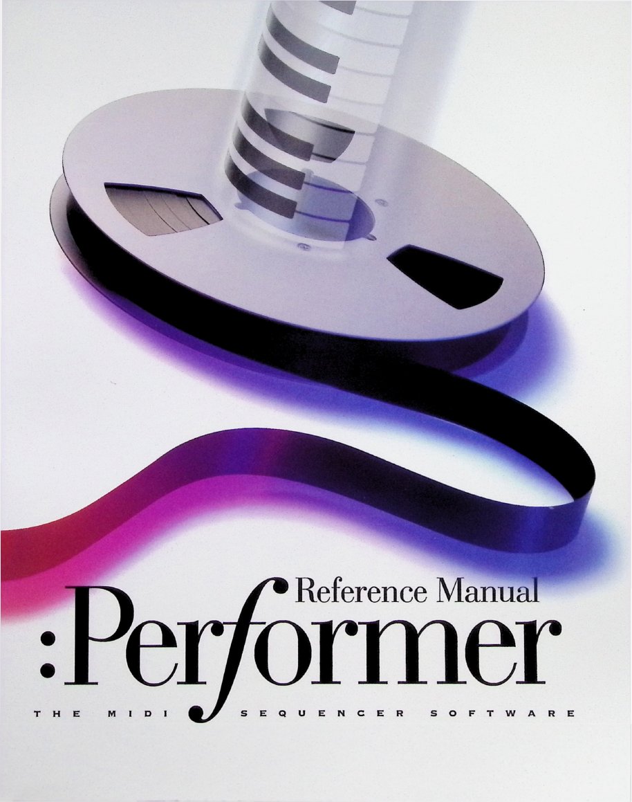 MOTU PERFORMER V5.02 REFERENCE MANUAL