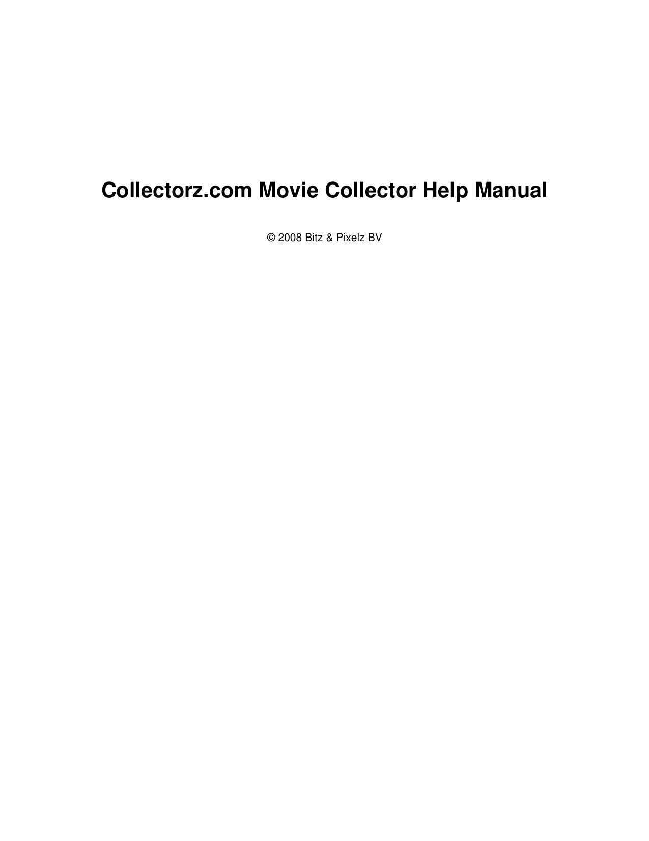 moviecollector 2008 manual