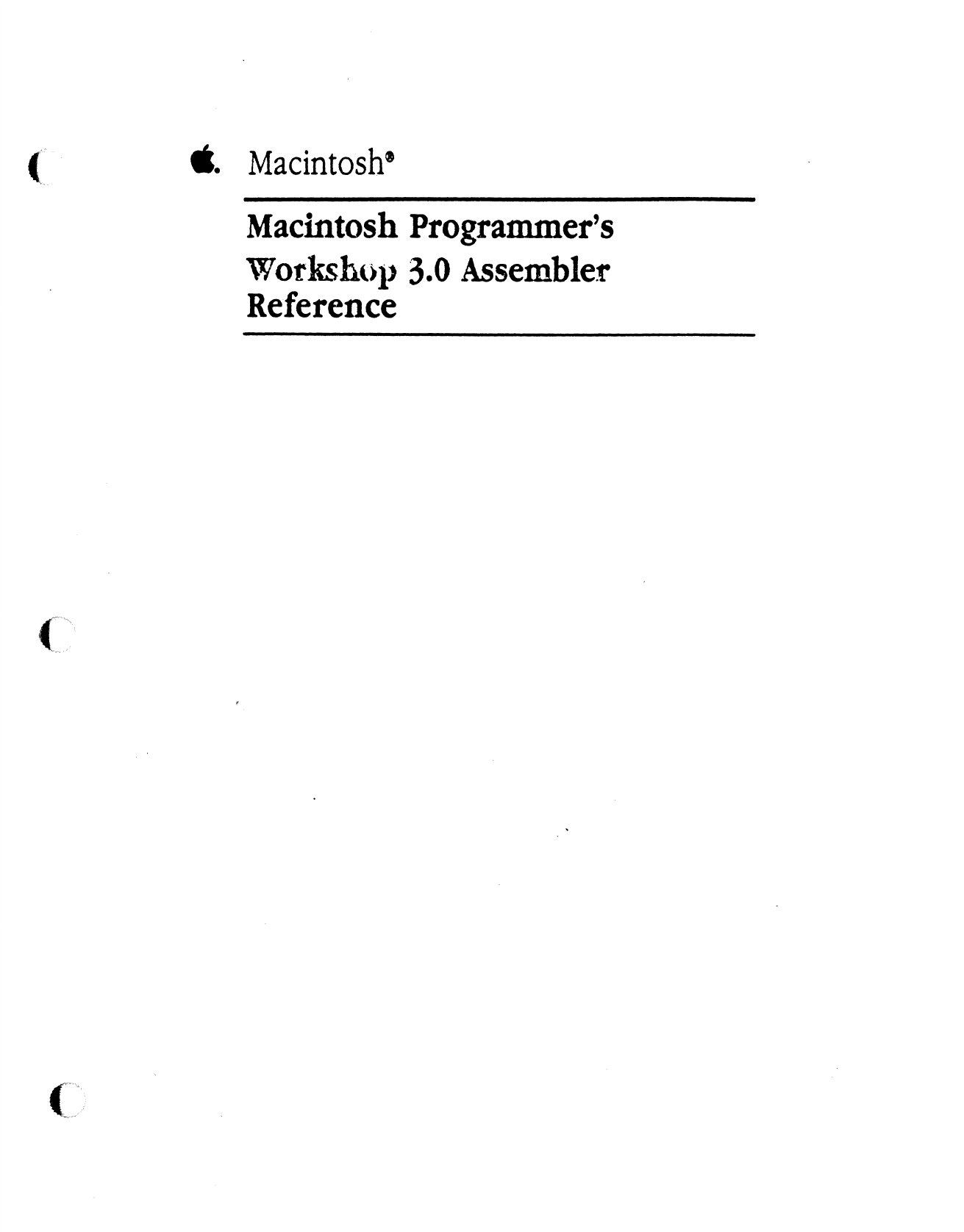 MPW 3.0 Assembler 1988