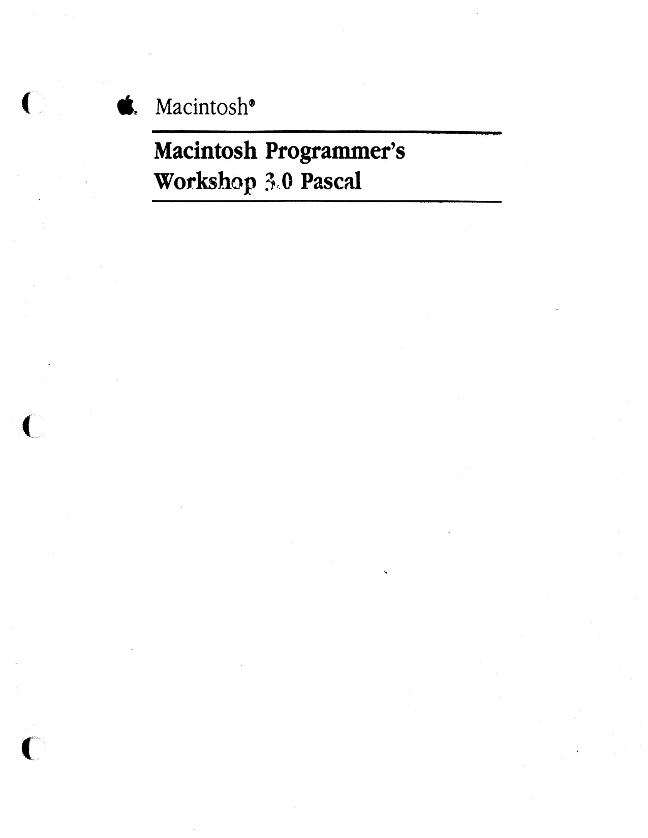 MPW 3.0 Pascal 1988