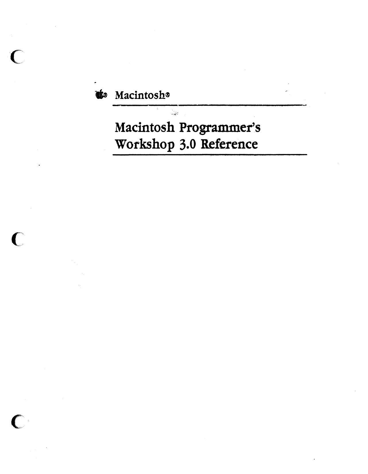 MPW 3.0 Reference draft 1988