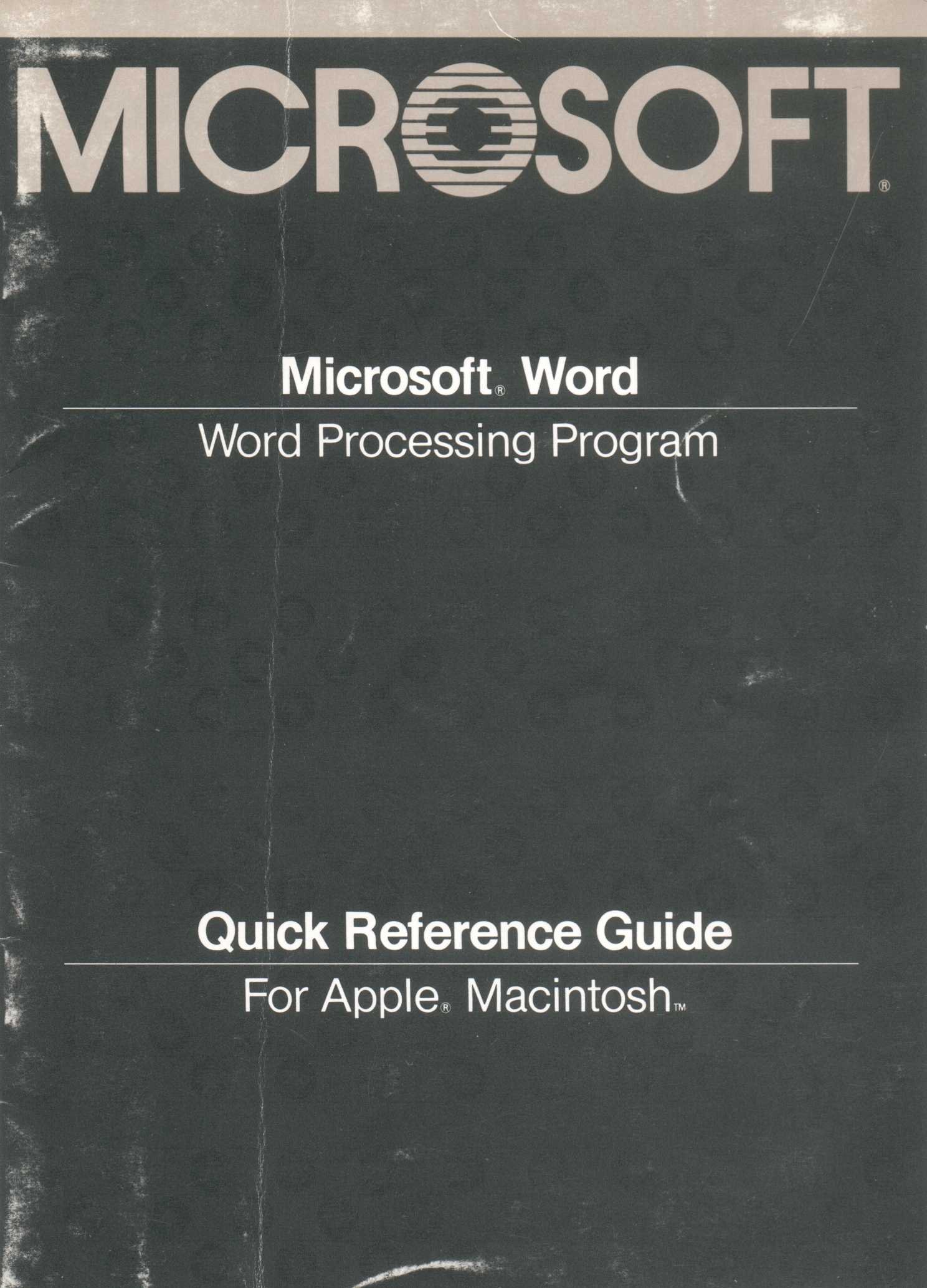 MS Word 1.0 Mac Quick Ref