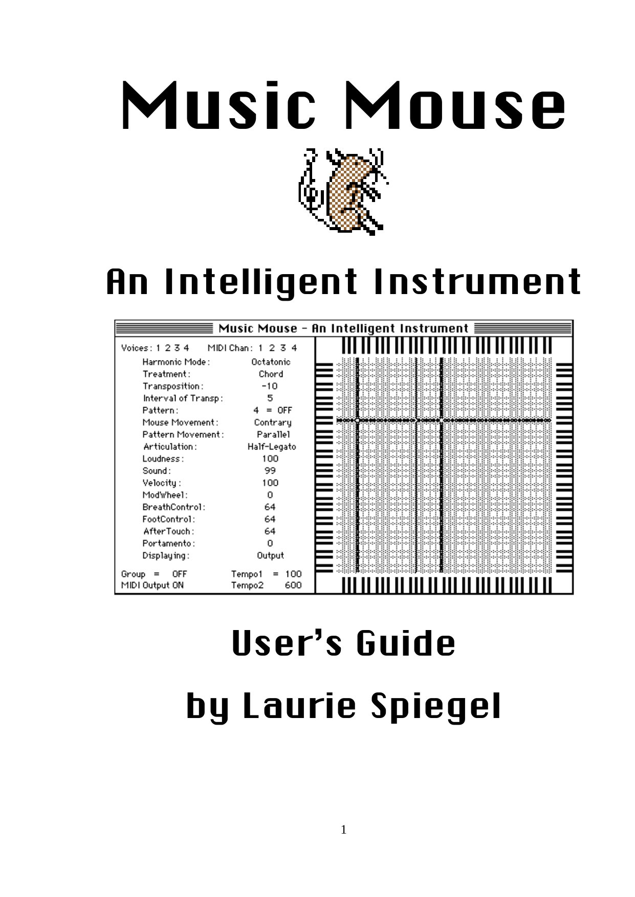 Music Mouse Manual Reformatted 0