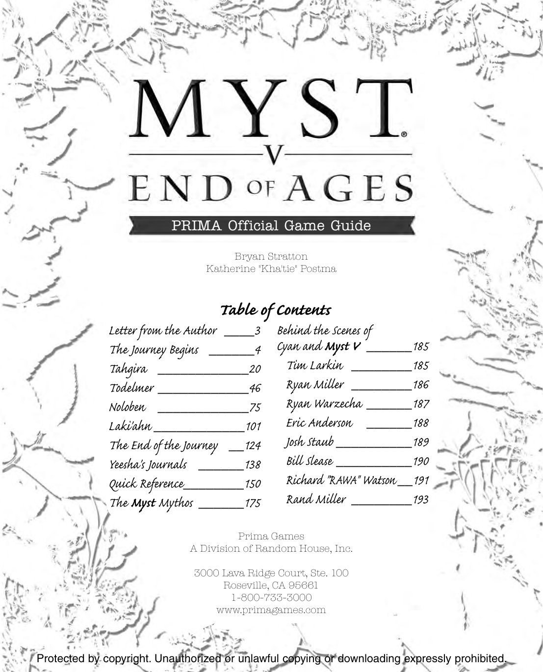 Myst V strategy guide