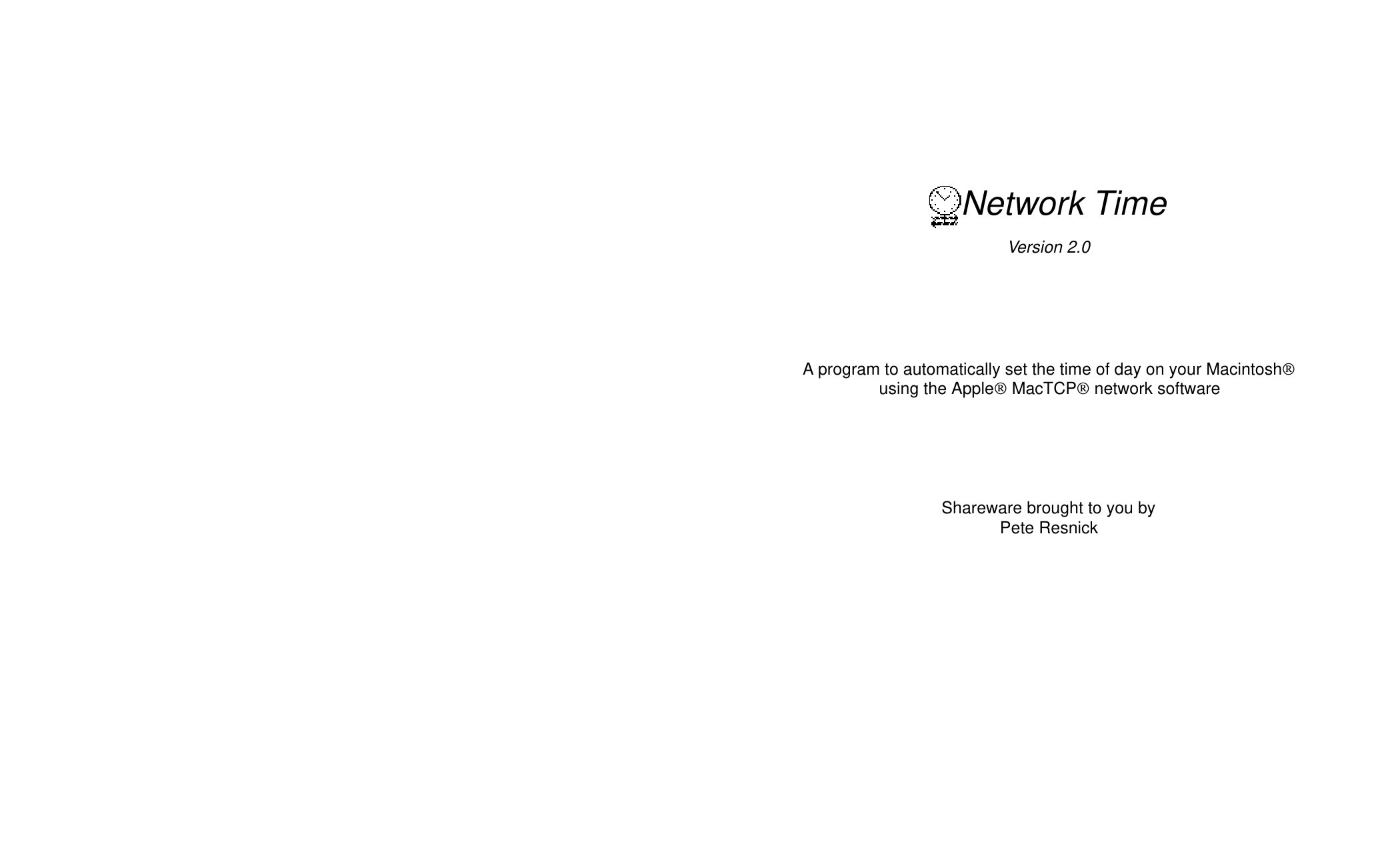 Network Time Manual