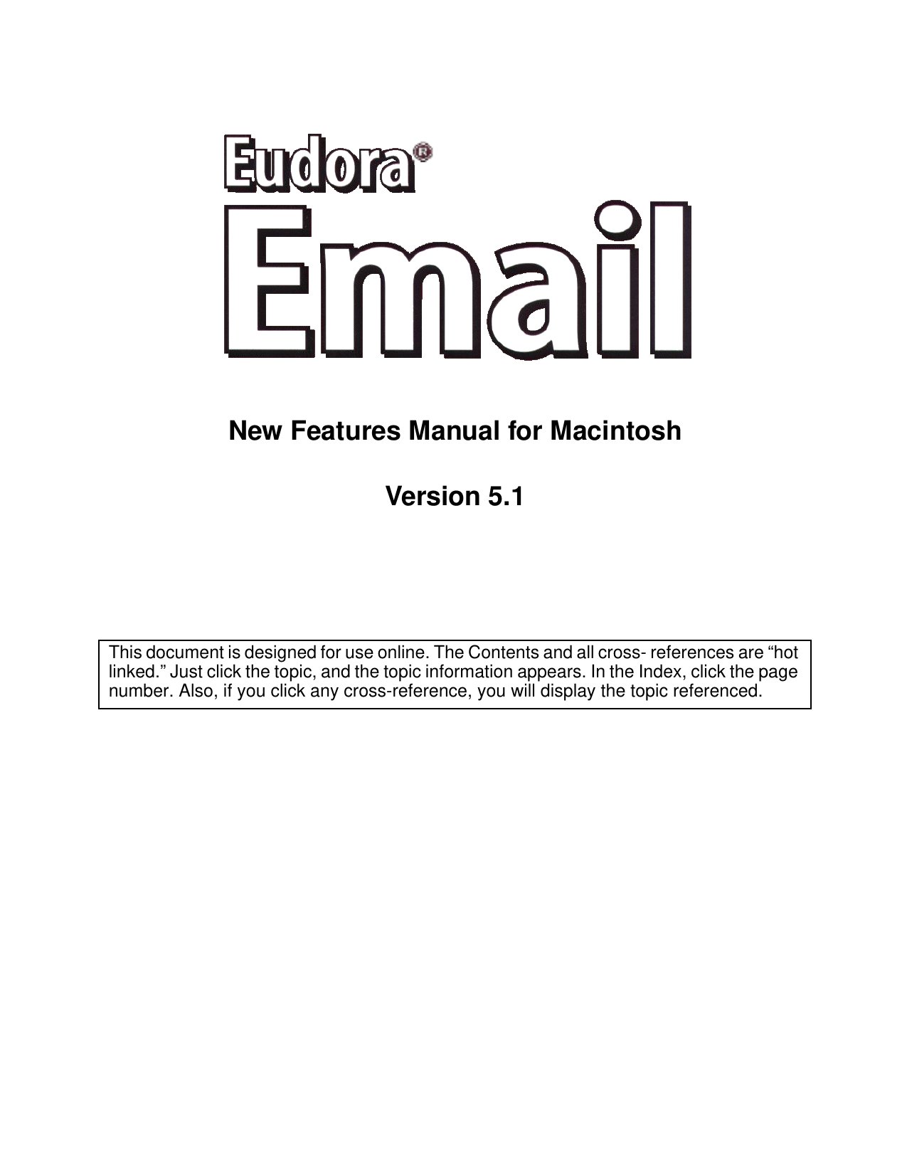 New Features Manual Eudora 51