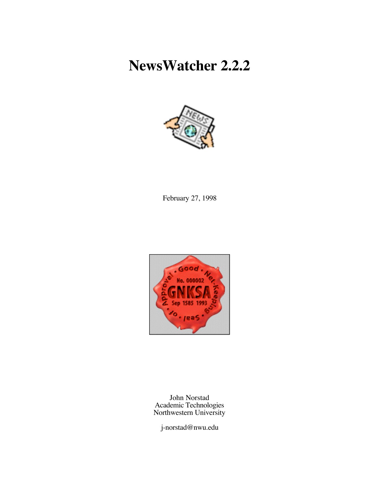 NewsWatcher Manual