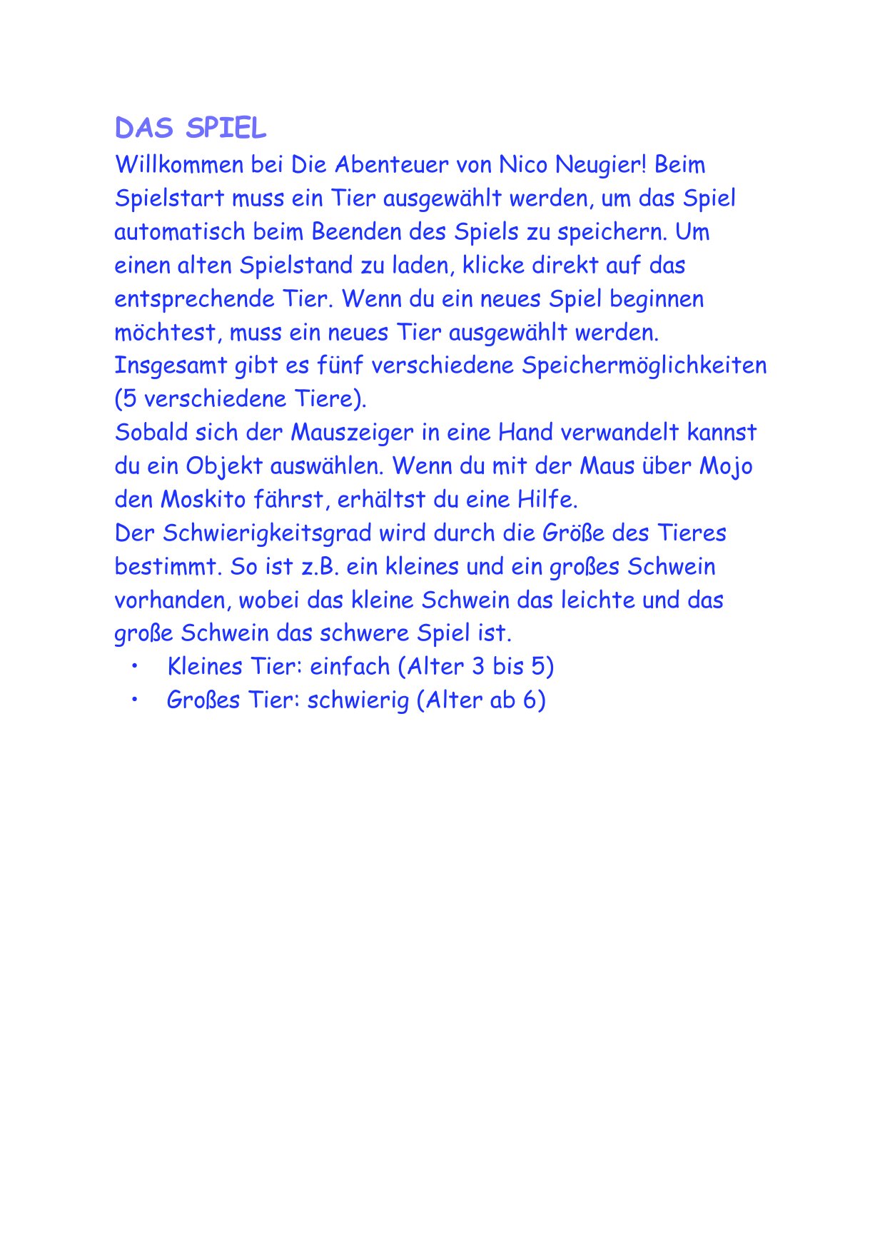 Nico Neugier Anleitung