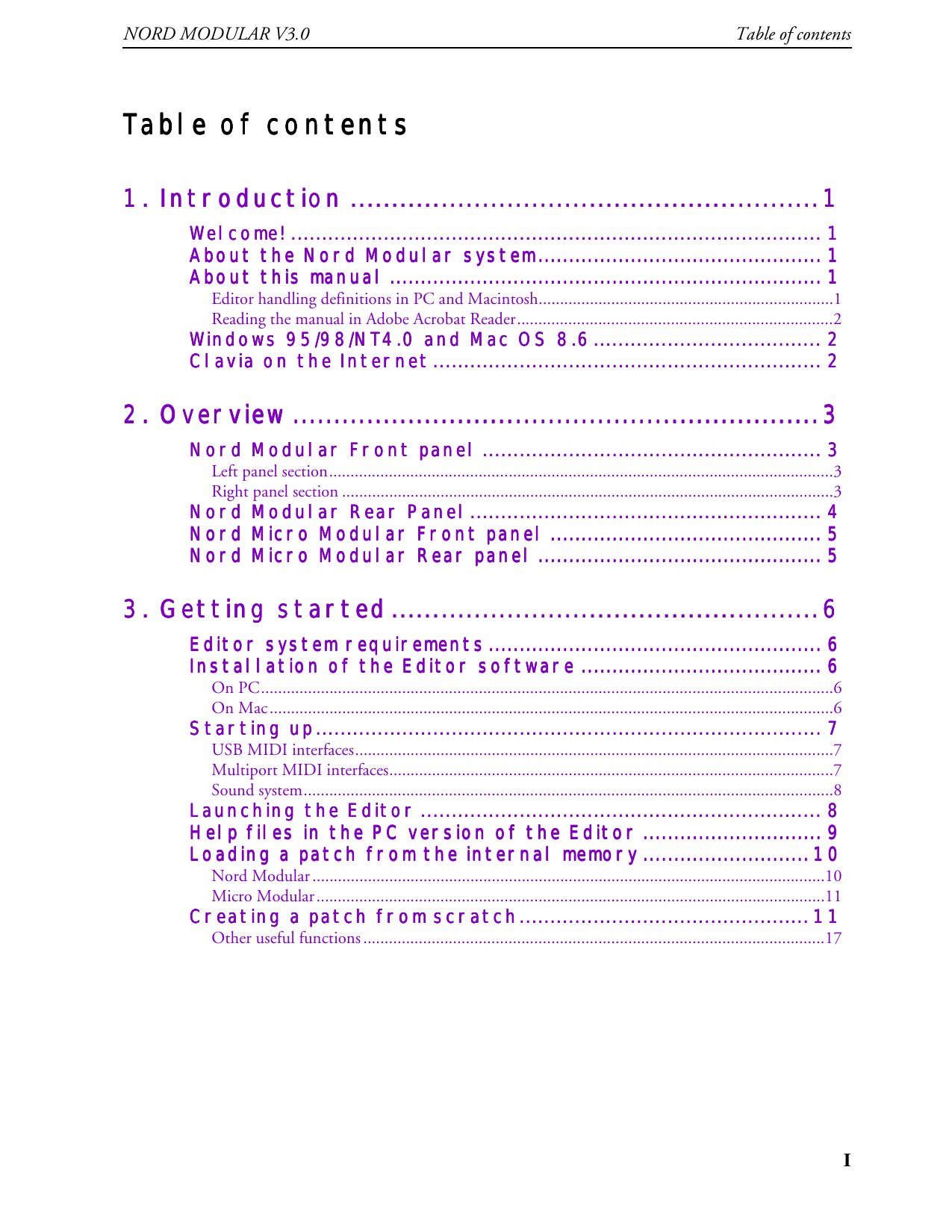 Nord Modular English User Manual v3.0 Edition 3.0