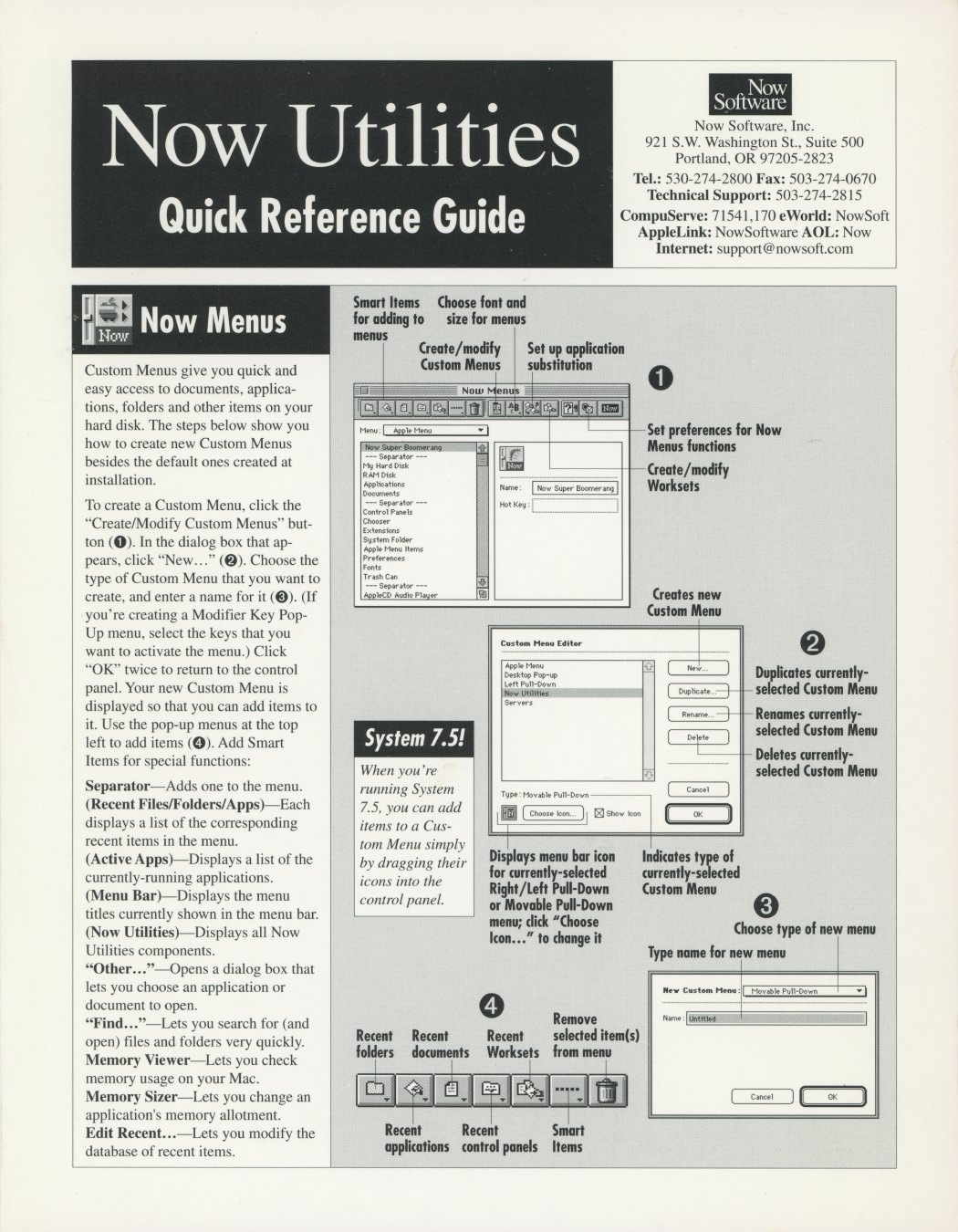 NowUtilities 6.0 QuickReferenceCard