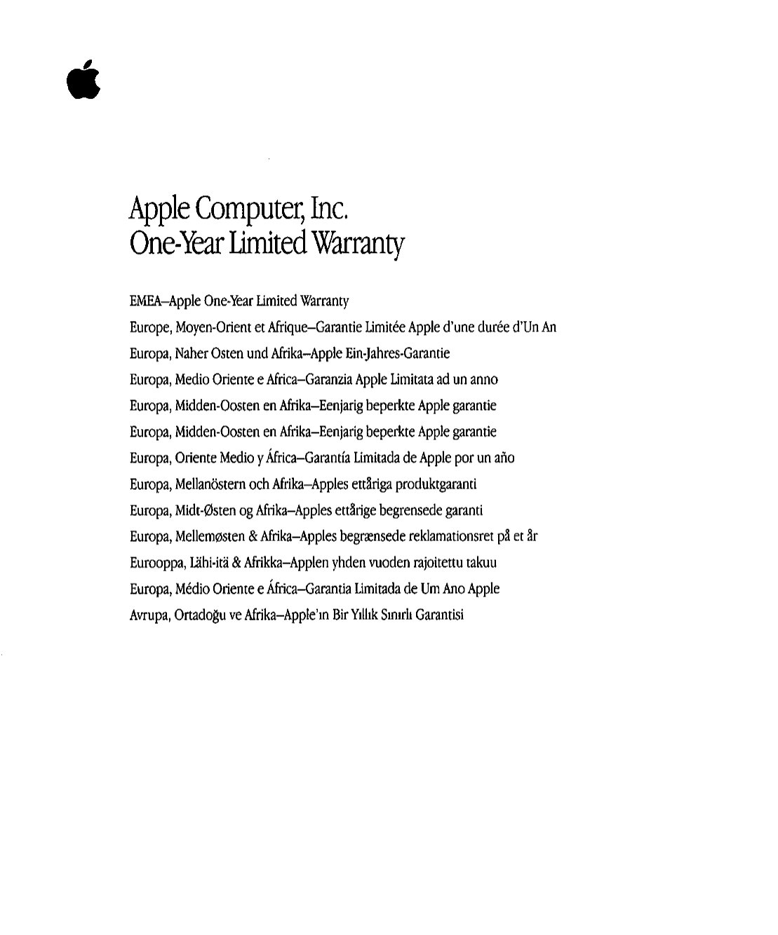 One Year Limited Warranty ZM034 0589 C ebook