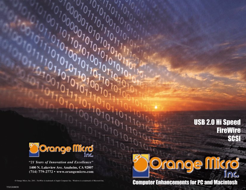 Orange Micro Product Brochure
