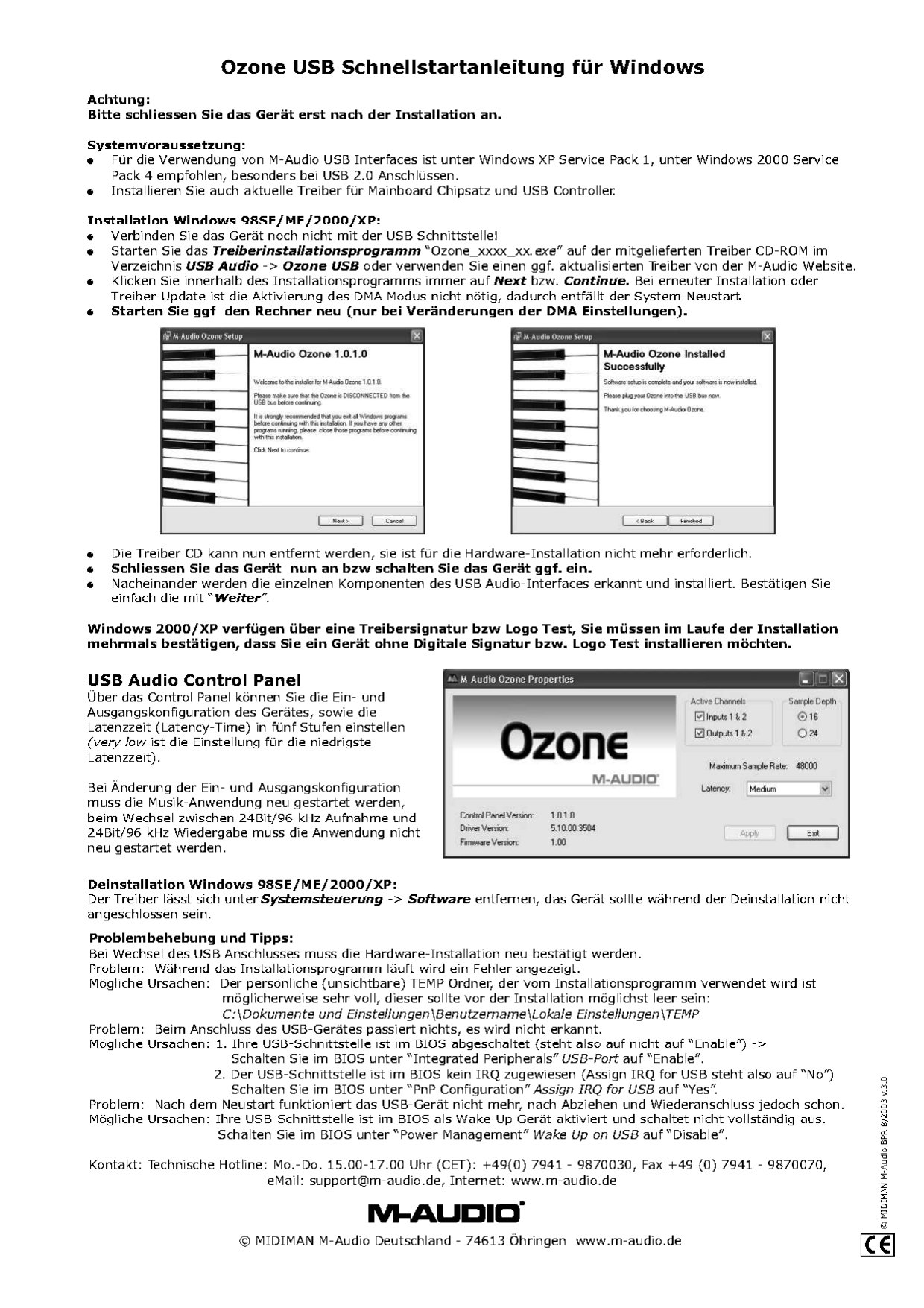 Ozone Install DE
