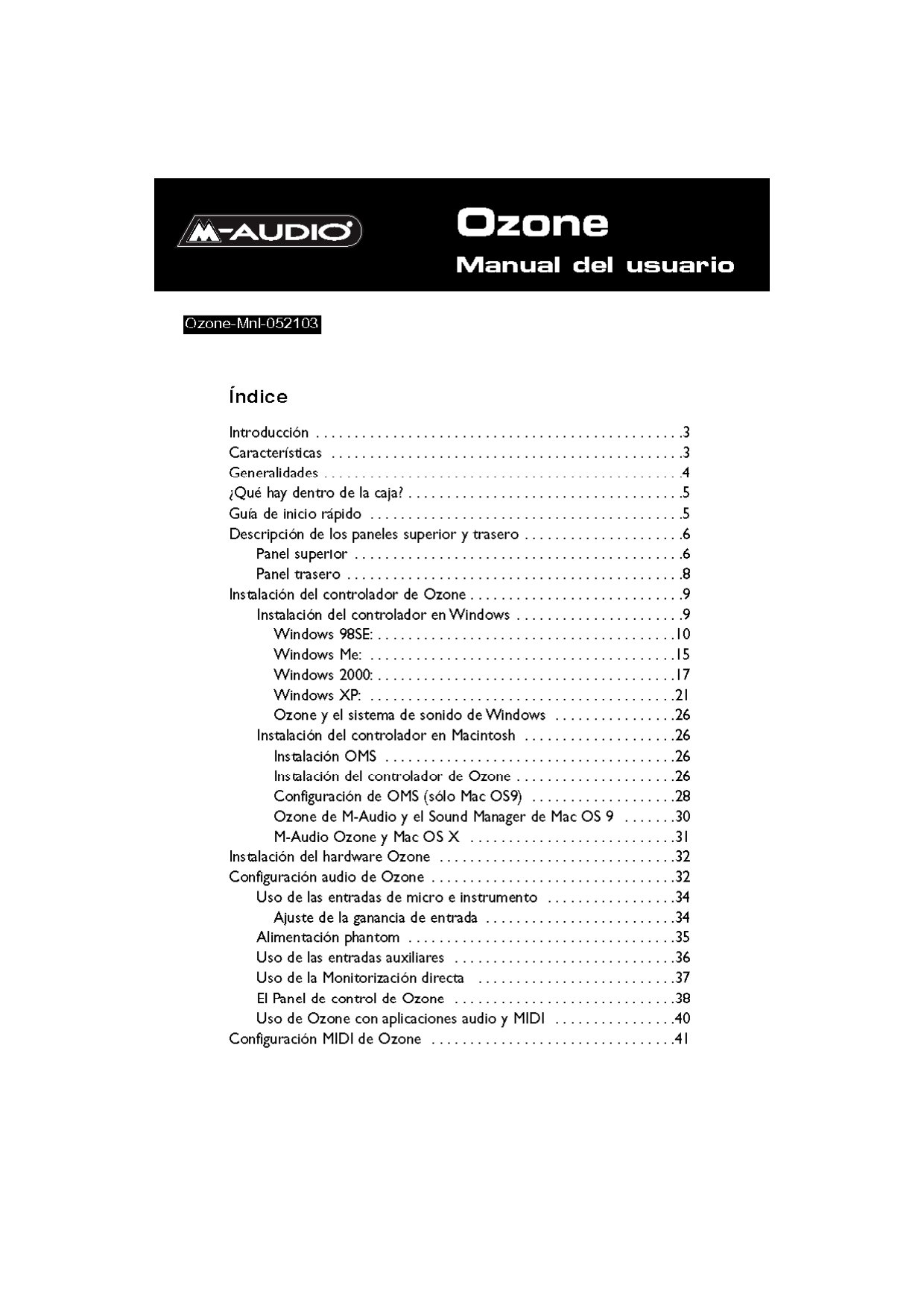 Ozone Manual SP