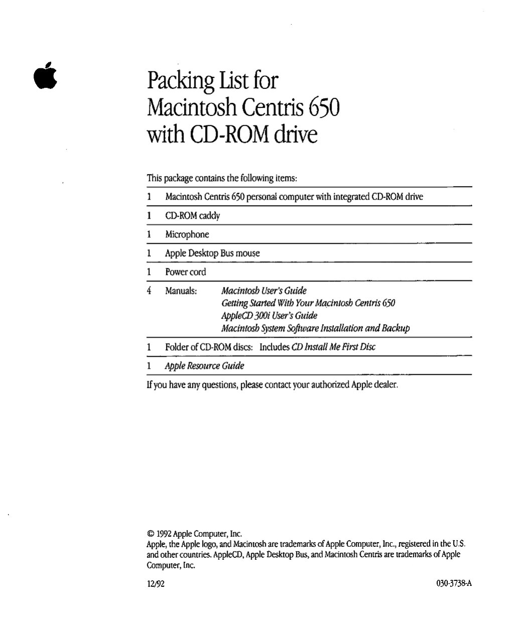 Packing List C650 CD 030 3738 A ebook