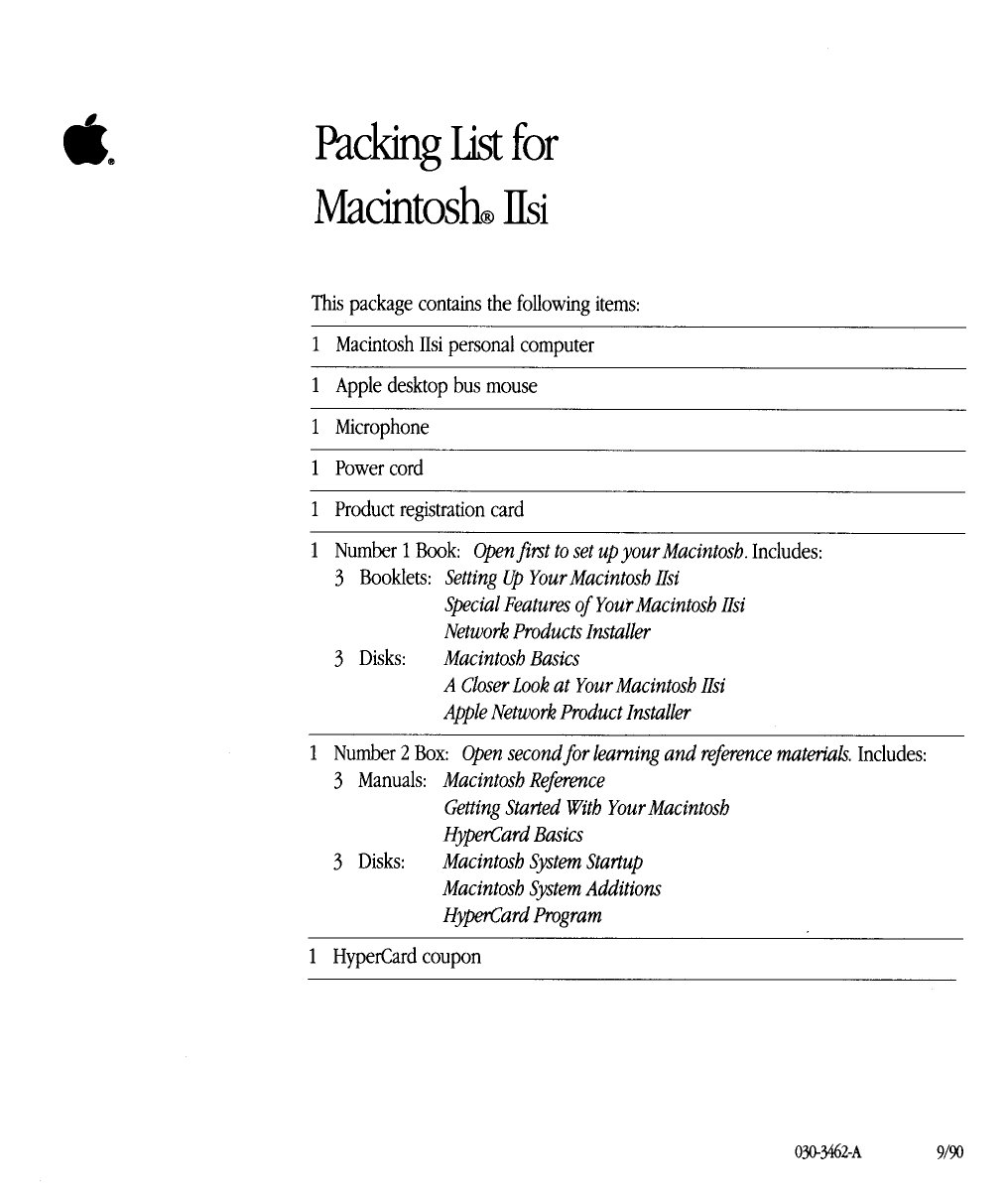 Packing list for IIsi 030 3462 A.pdf ebook