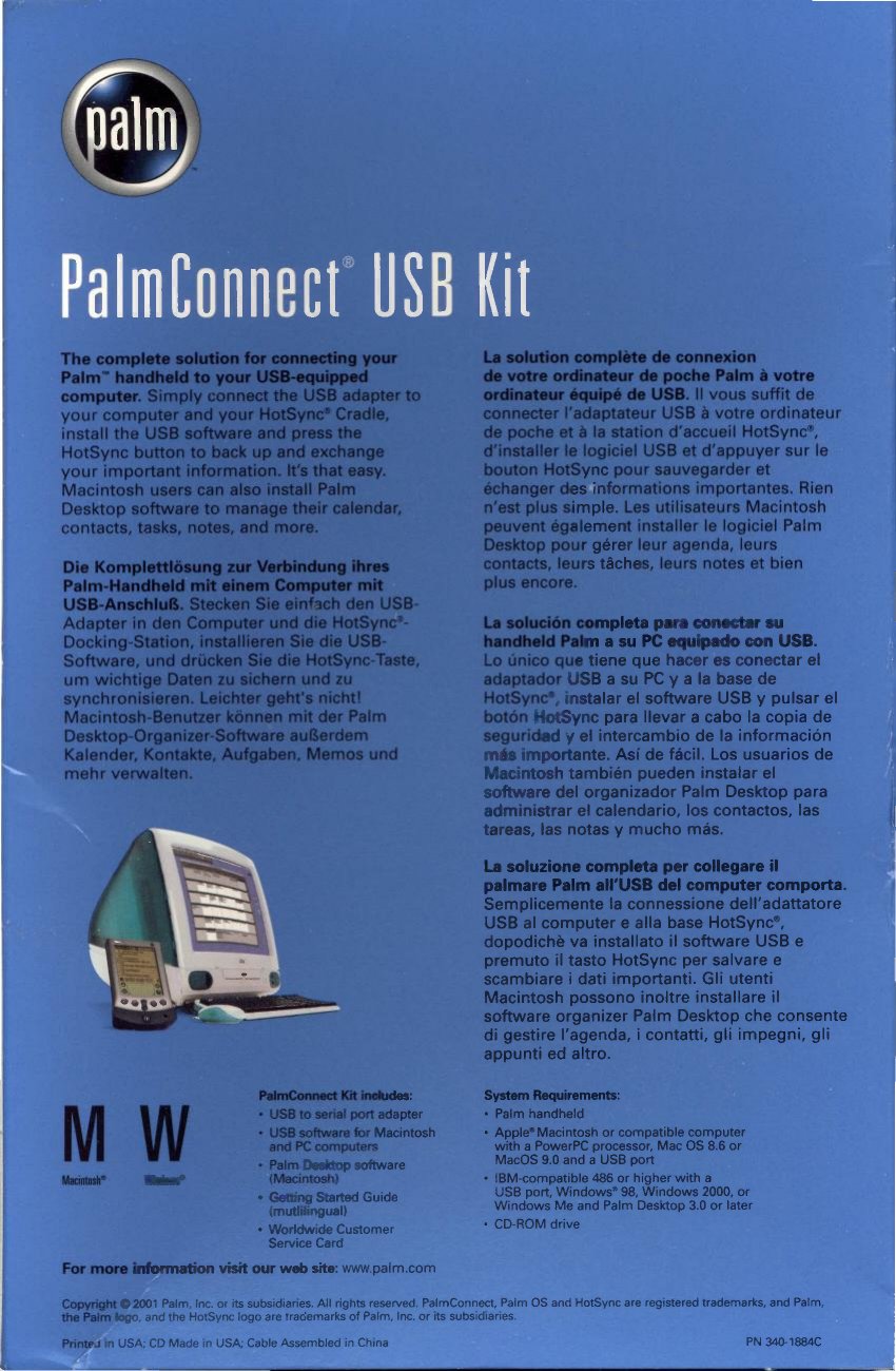 PalmConnect USB Kit