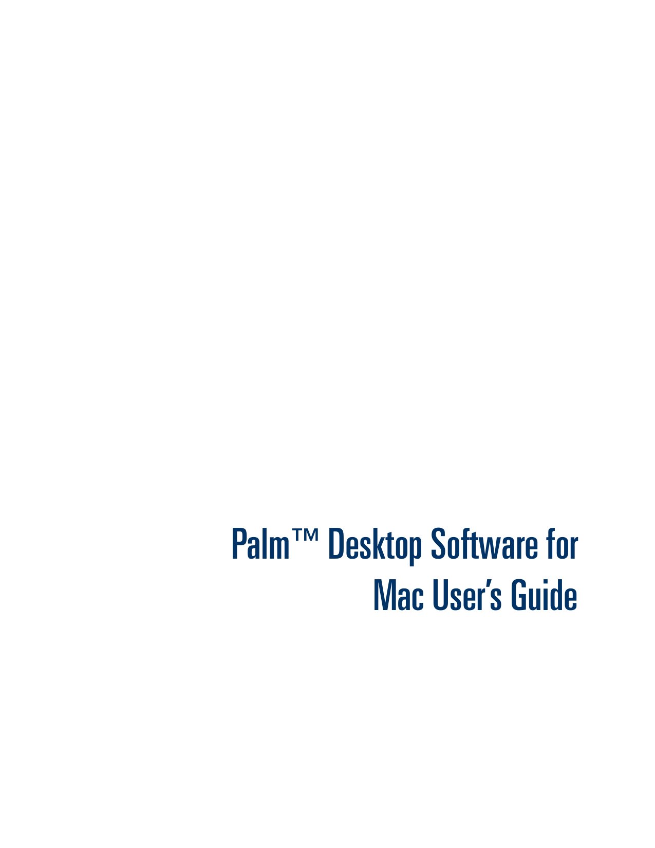 PalmDesktop 40 Handbook