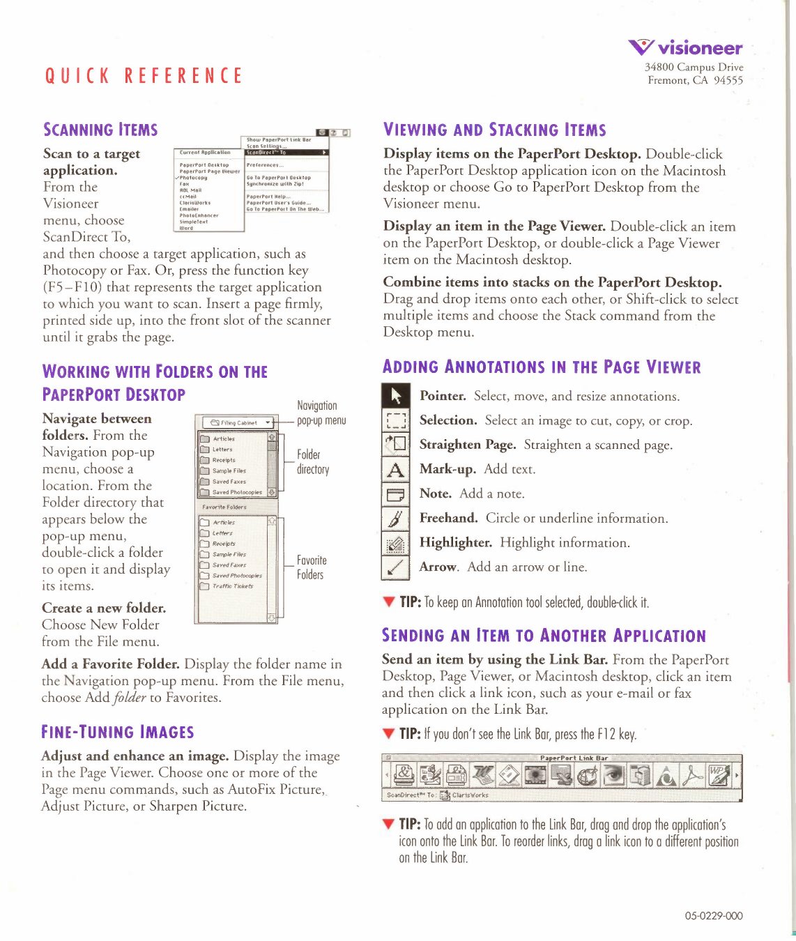 PaperPort quick reference