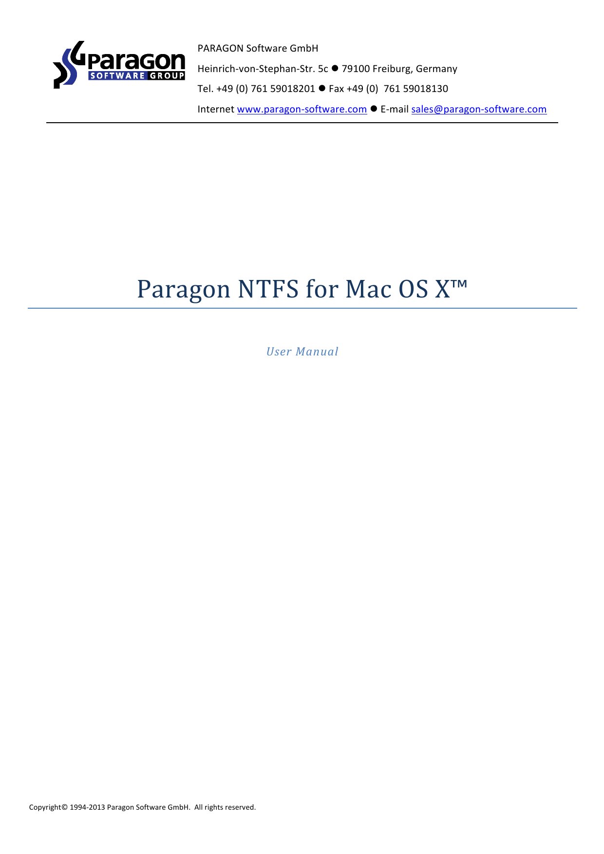 Paragon NTFS for Mac Manual en