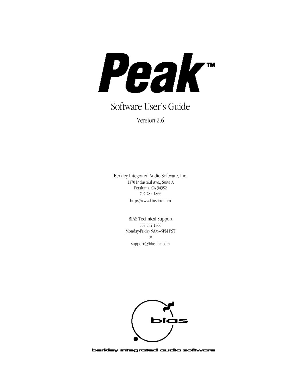 Peak 2.6 Users Guide e 0