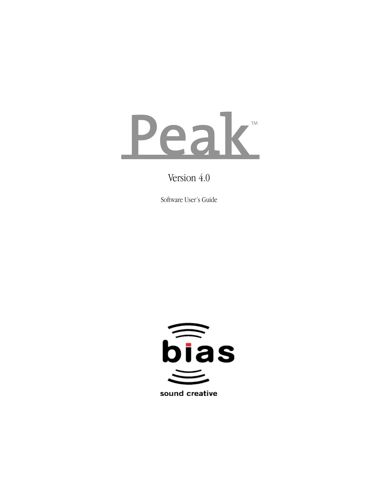 Peak 4 User Guide