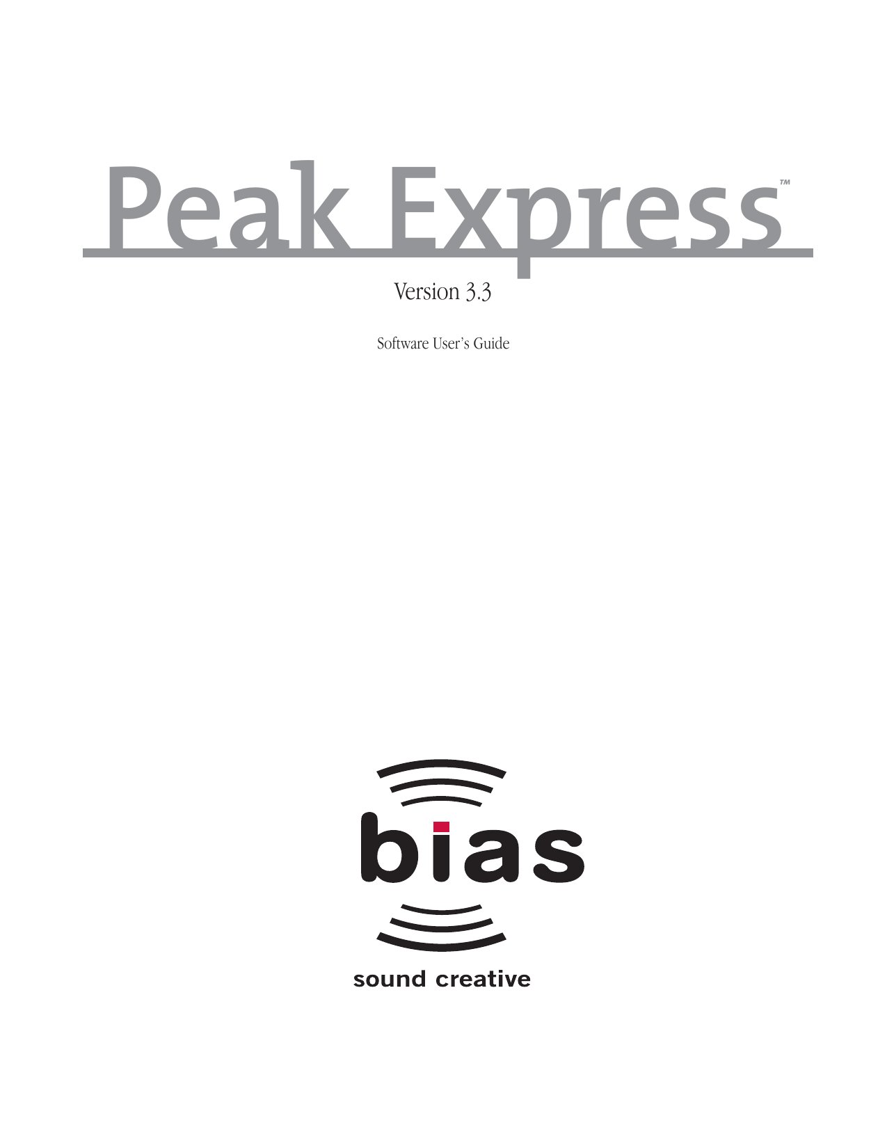 Peak Express Users Guide