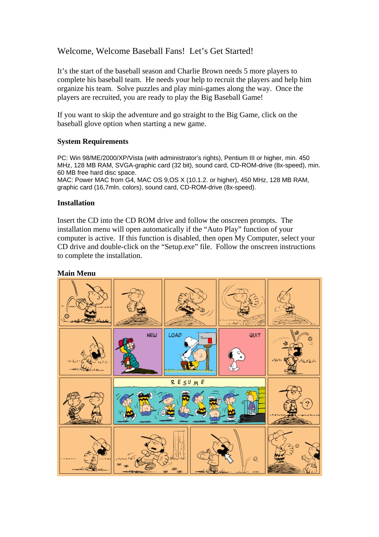 Peanuts Manual