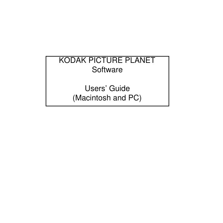 Picture Planet Users Guide