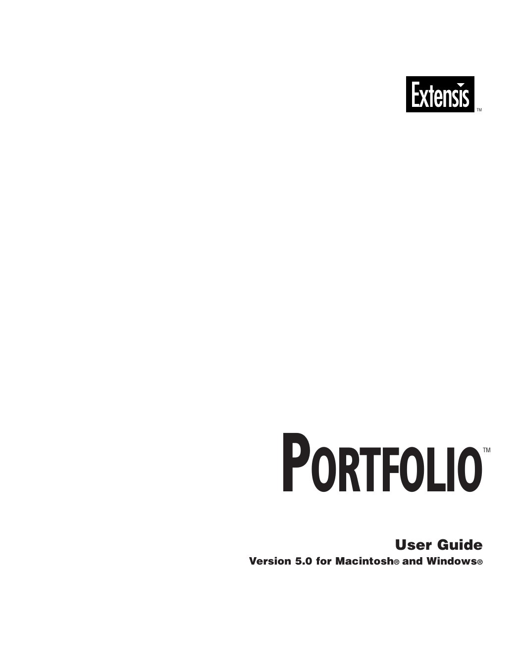 Portfolio 5.0 User Guide