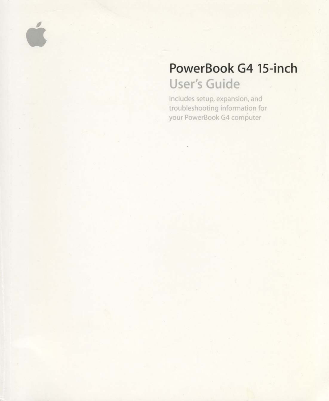 PowerBook G4 Users Guide 034 3092 A