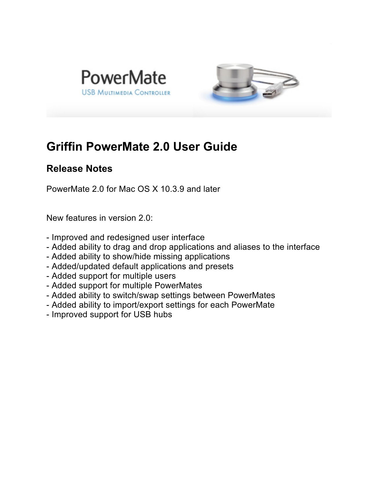 PowerMate 2.0 Mac 0 0 0