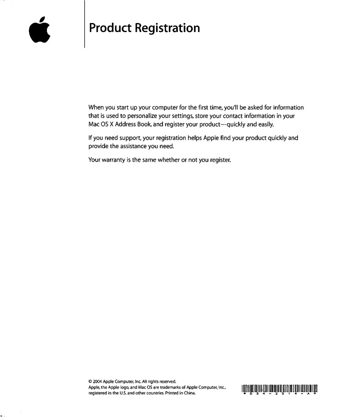 Product Registration 034 2514 A ebook