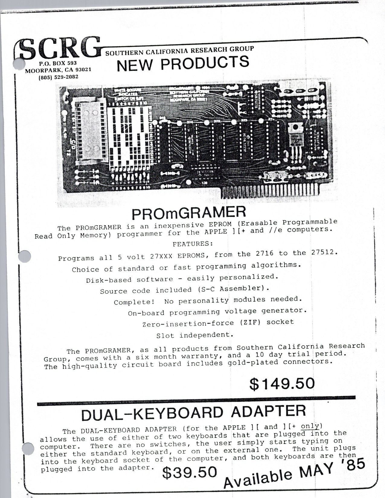 PROmGRAMER Instructions and Ad