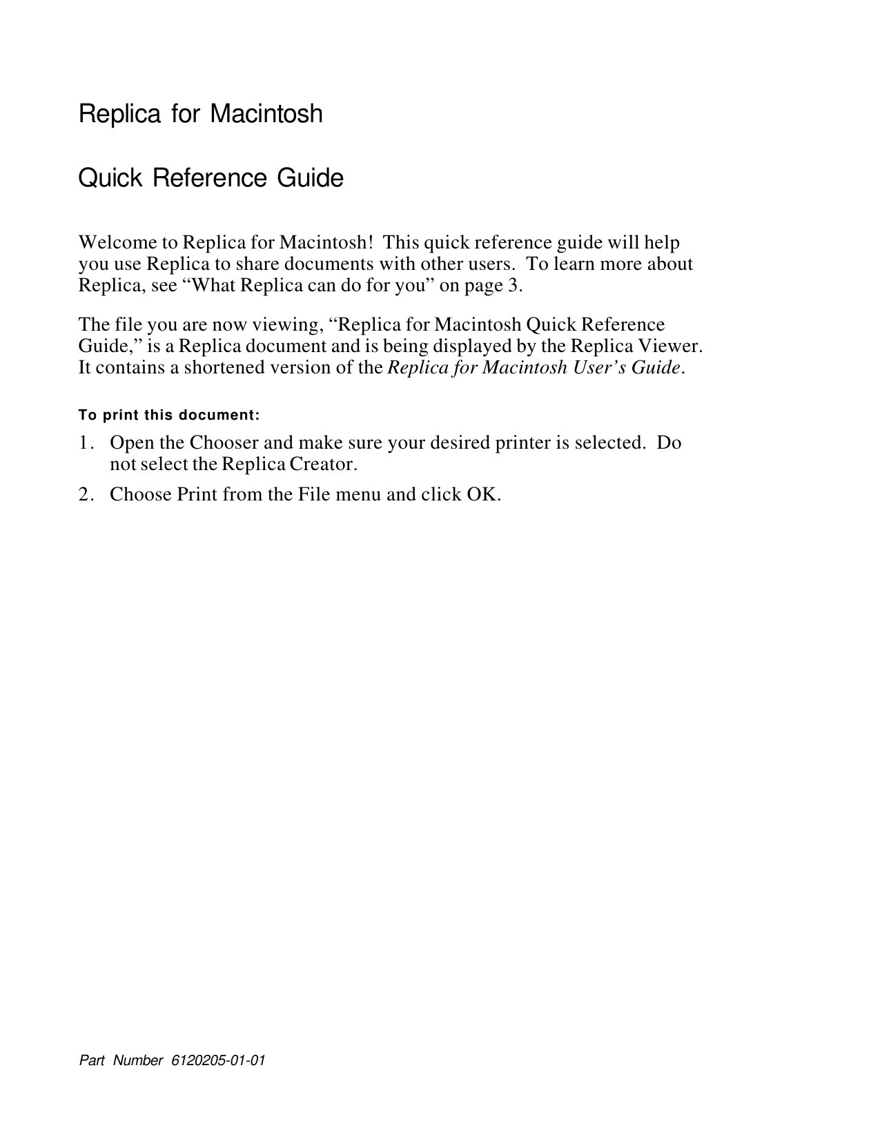 Quick Reference Guide