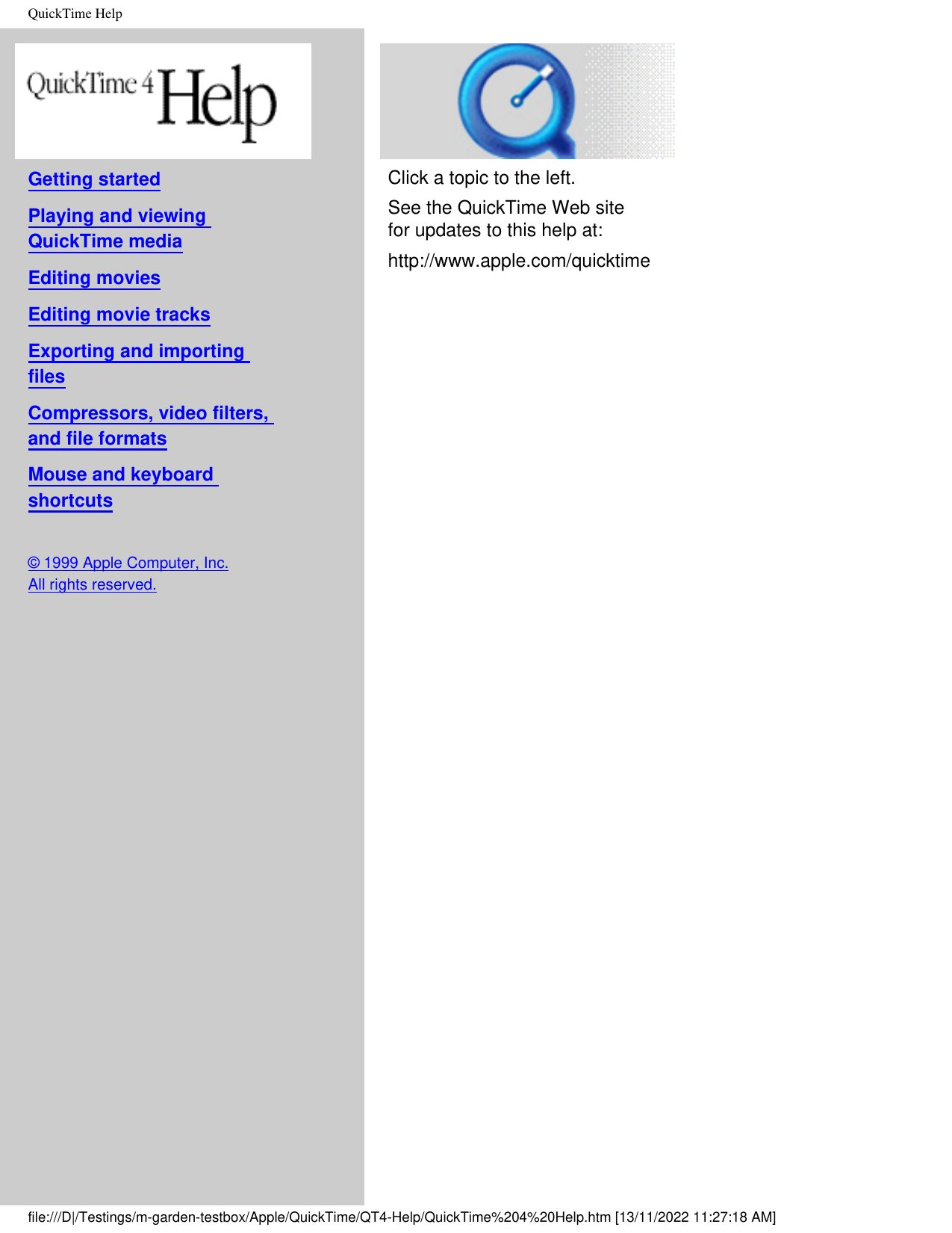 QuickTime 4 Help