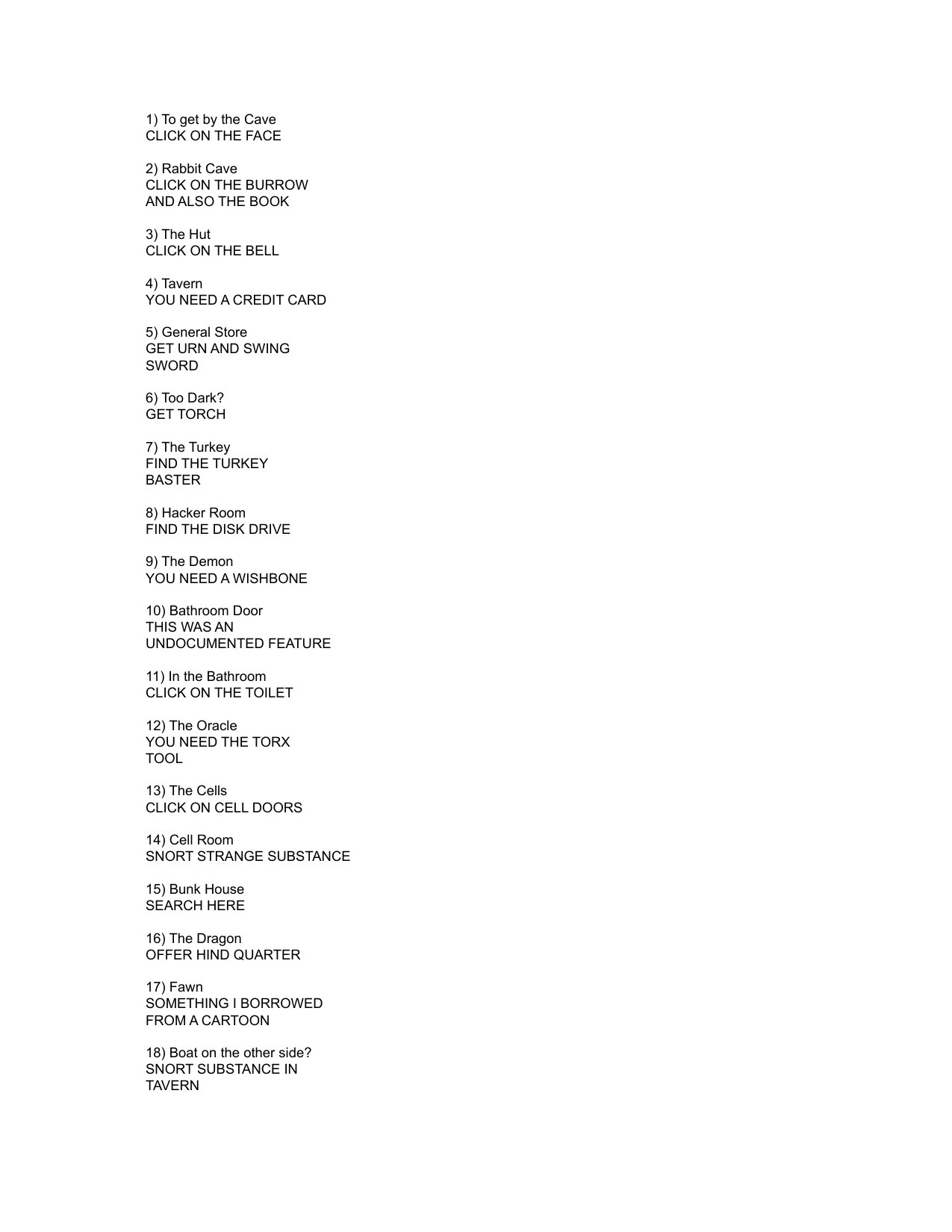 Radical Castle readable hints