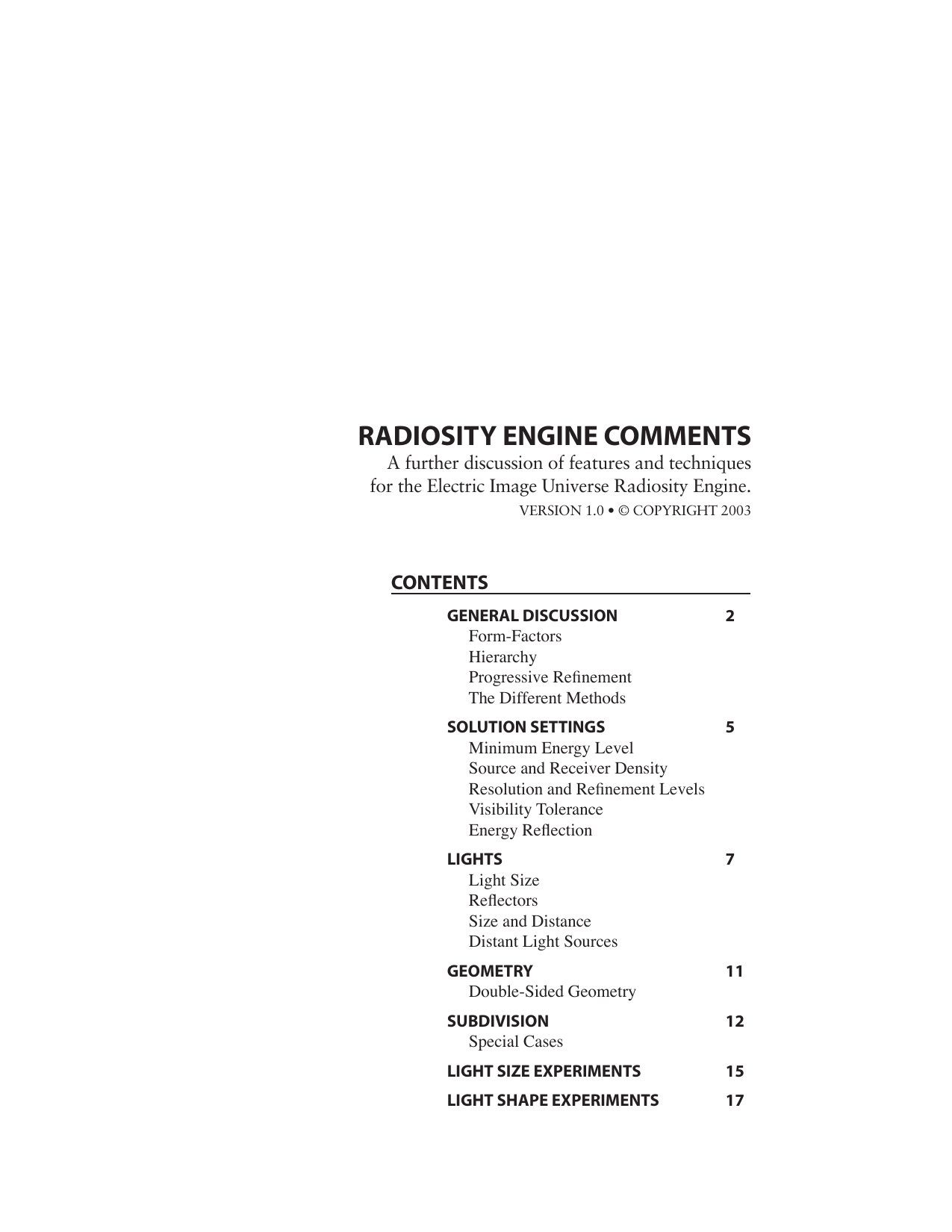 Radiosity Engine