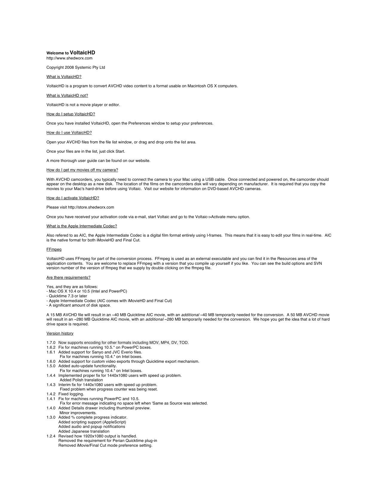 Readme VoltaicHD