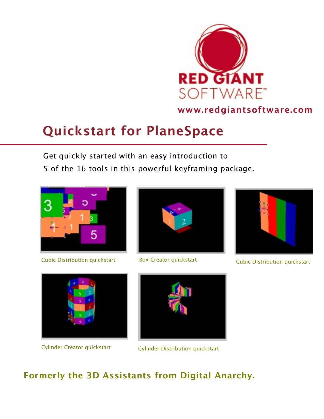 Red Giant PlaneSpace quick start