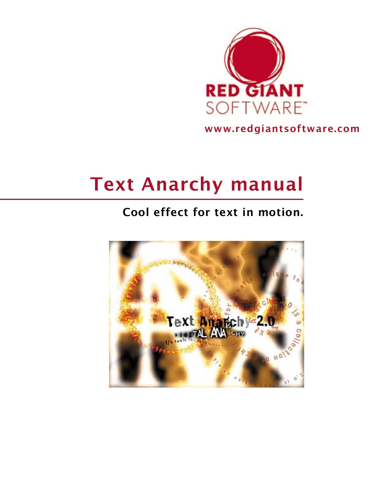 Red Giant TextAnarchy user guide