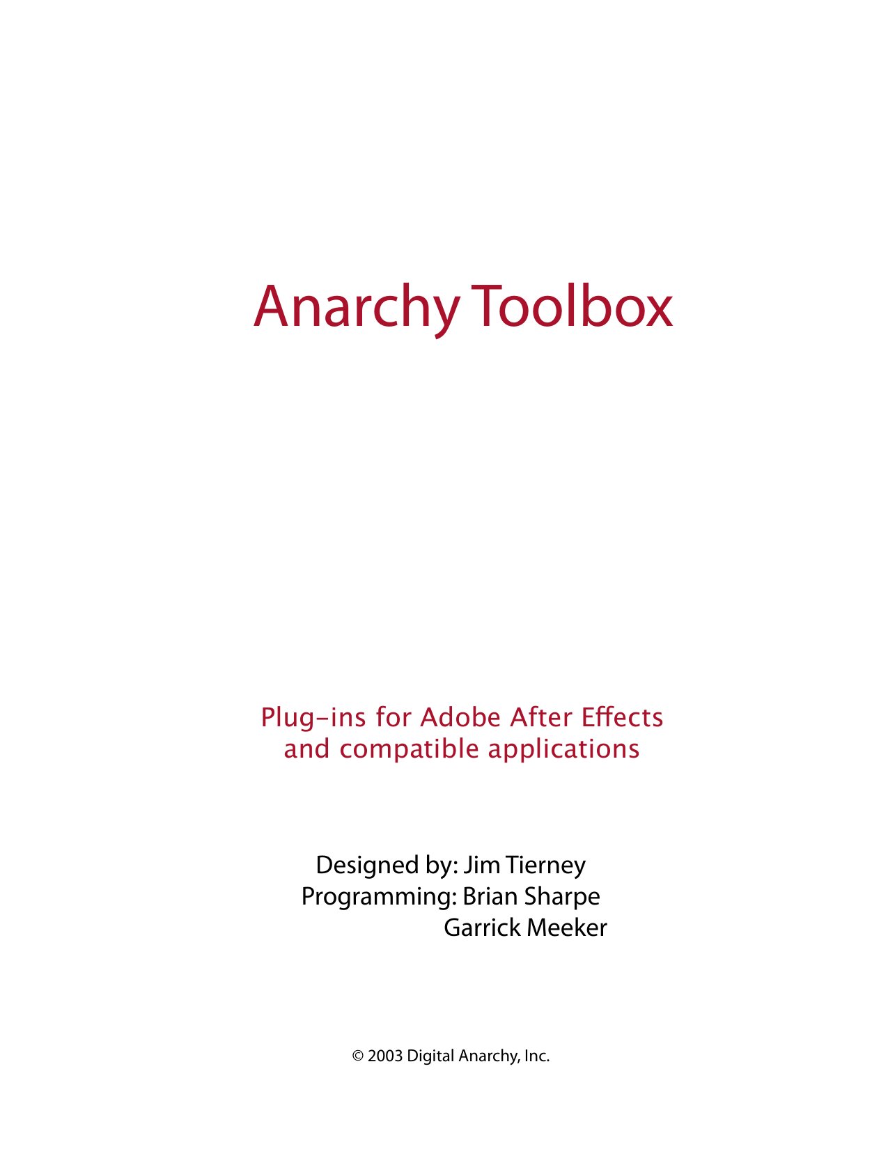 Red Giant Toolbox user guide