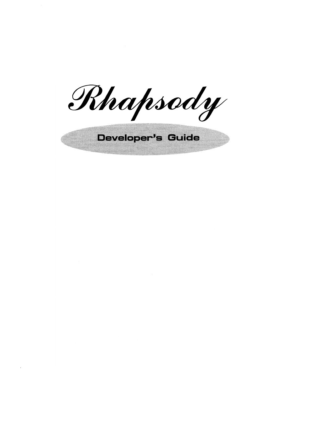 Rhapsody Developers Guide
