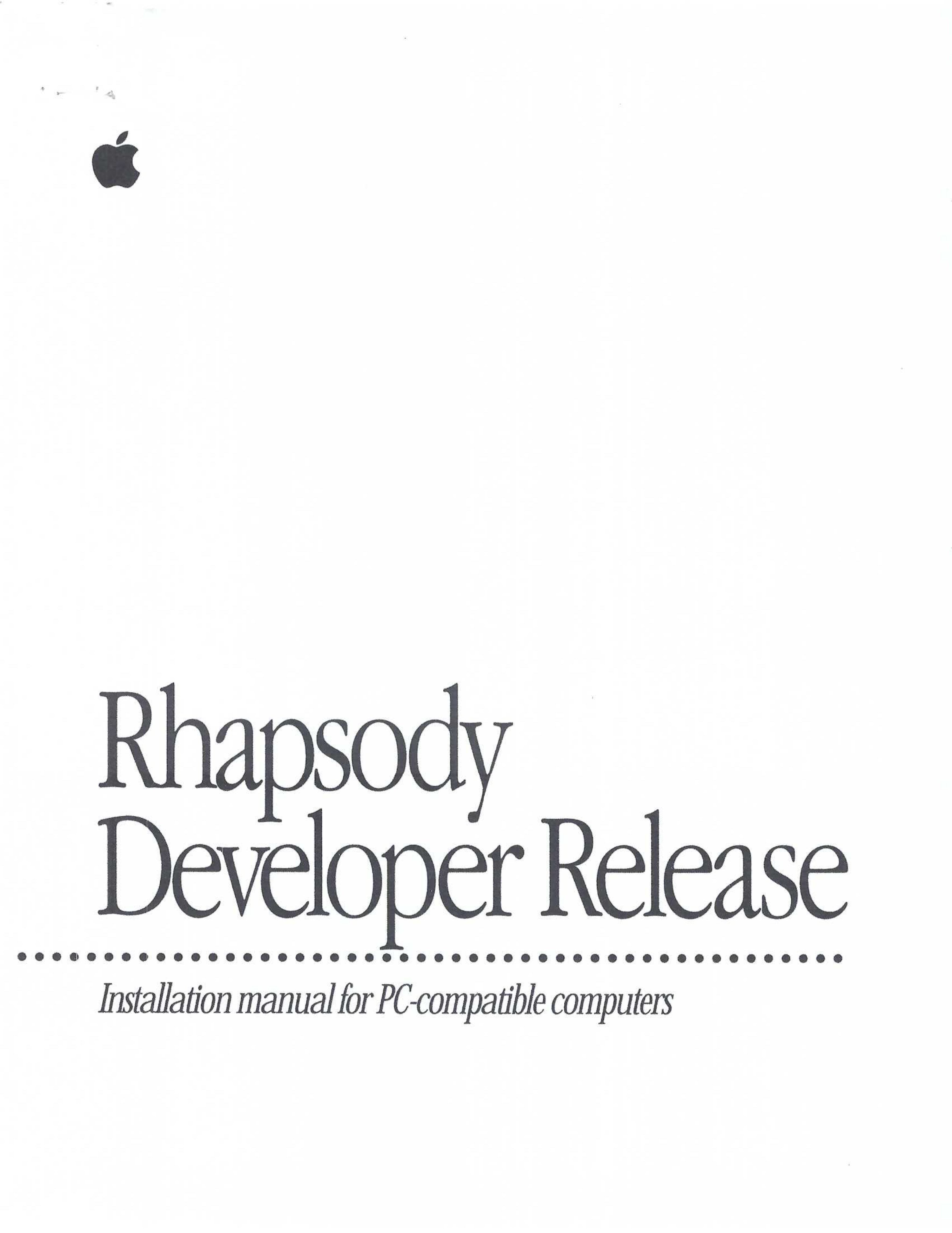 Rhapsody DR Manual