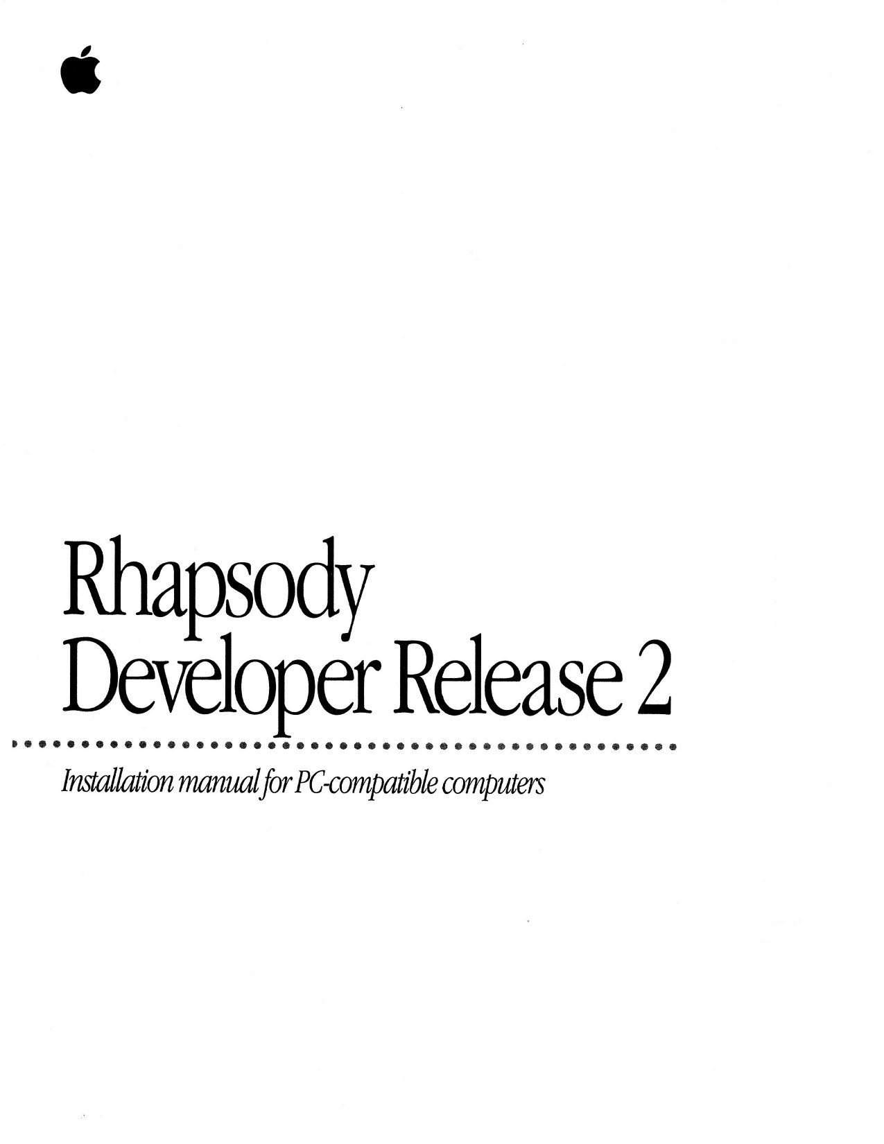 Rhapsody DR2 Intel Installation Manual